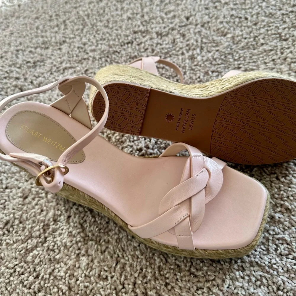 Brand New Stuart Weitzman Braida Max Espadrille Wedge in Rosewater Pink - Picture 6 of 6